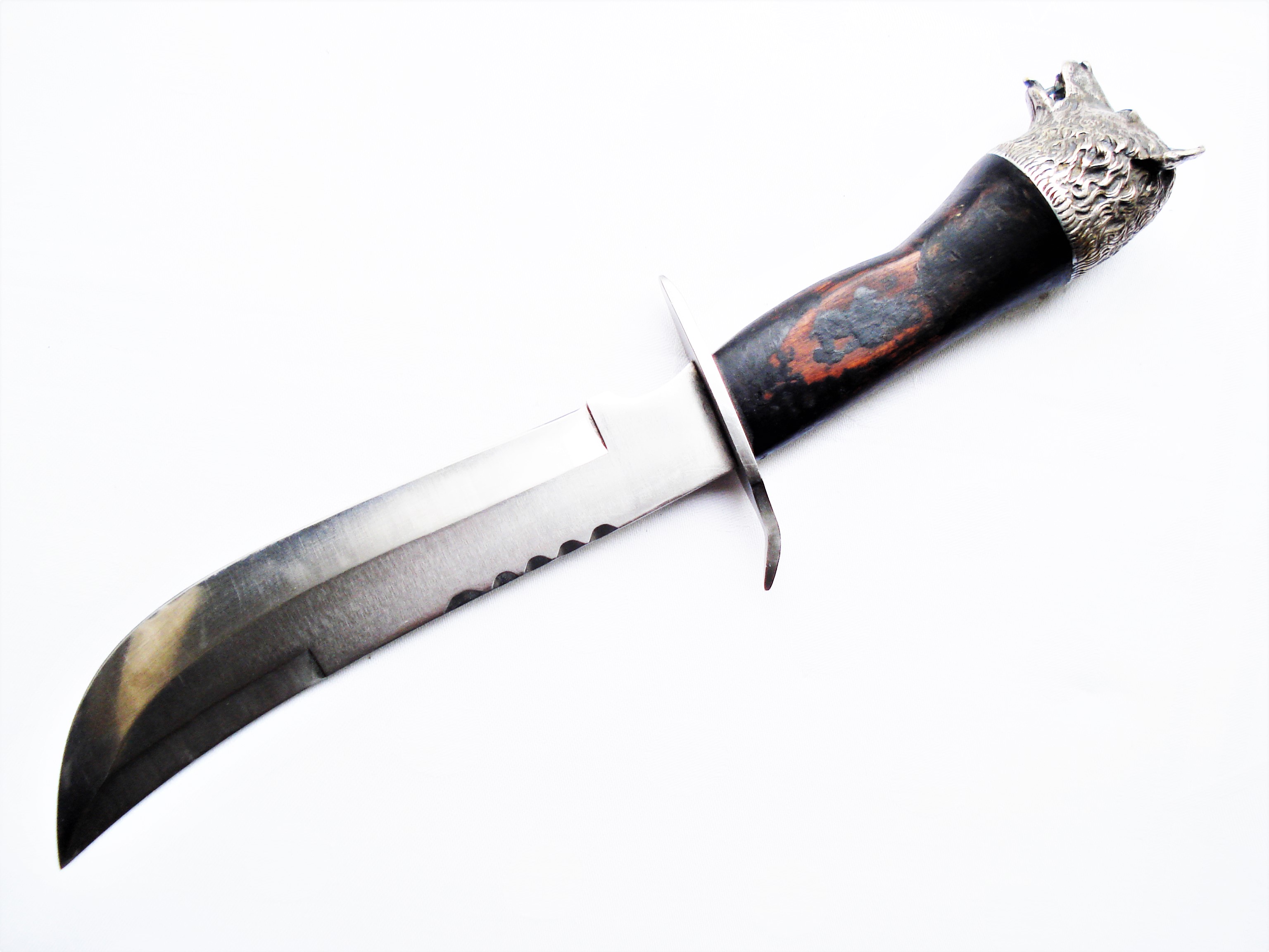 dagger with silver plated grizzly head (sold) - Wild West Originals